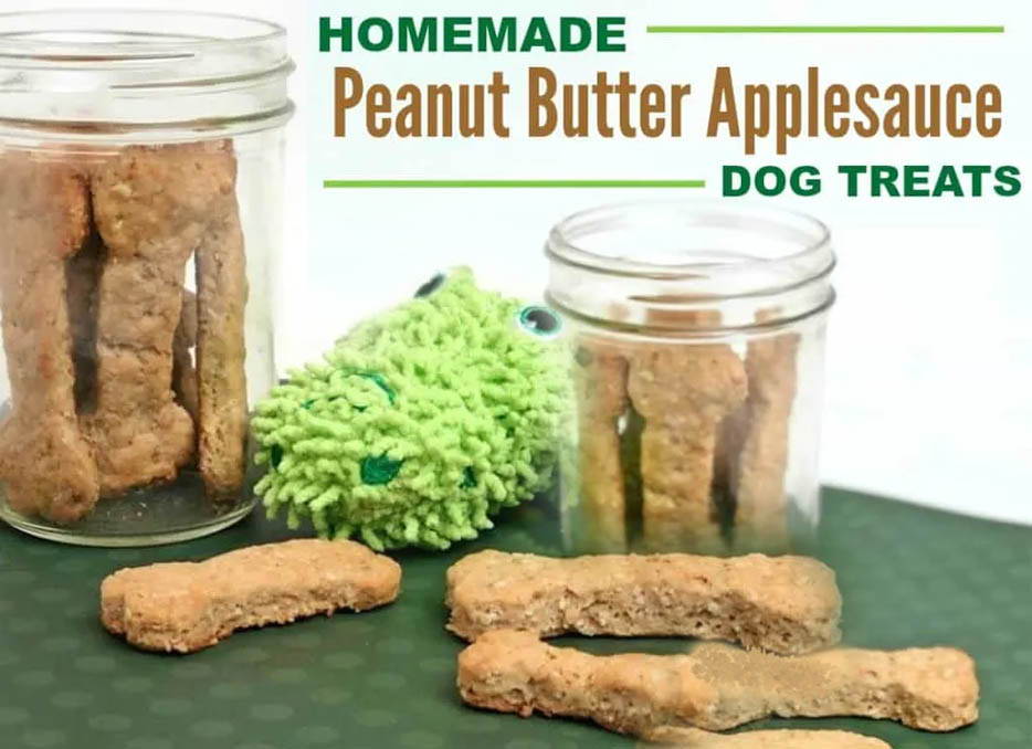 Homemade Peanut Butter And Applesauce Dog Treats – We Love Doggos