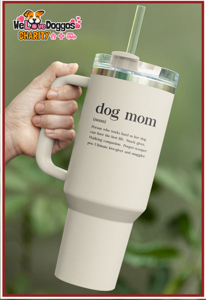 Dog Mom Definition 40 oz Tumbler - Cream