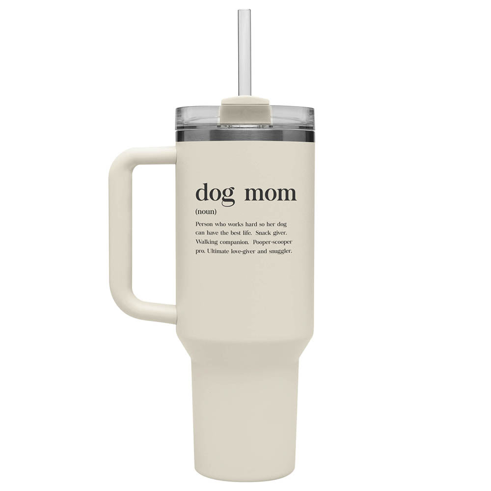 Dog Mom Definition 40 oz Tumbler - Cream