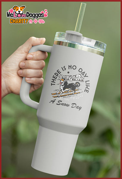 No Day Like A Snow Day 40oz Tumbler - Light Grey