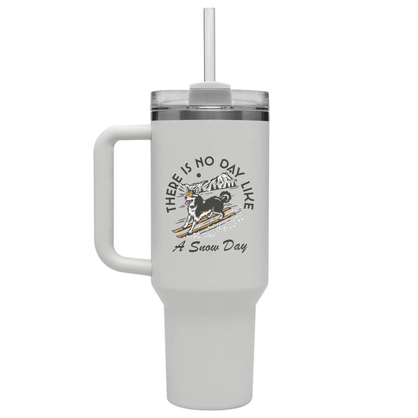 No Day Like A Snow Day 40oz Tumbler - Light Grey