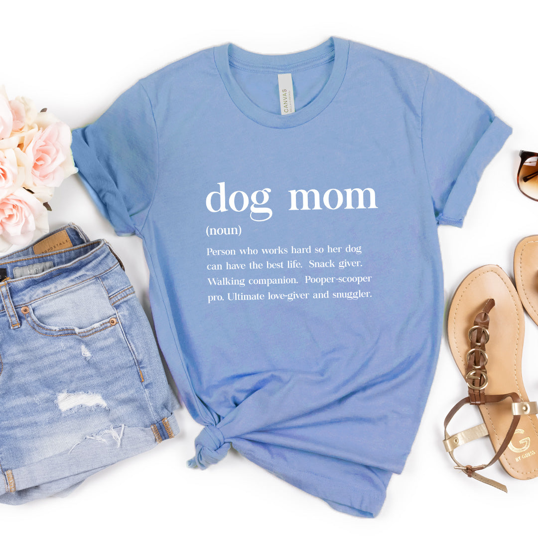 Dog Mom Definition Premium T-Shirt Light Blue