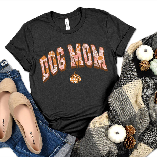 Dog Mom Tiny Pumpkin Premium T-Shirt Dark Heather