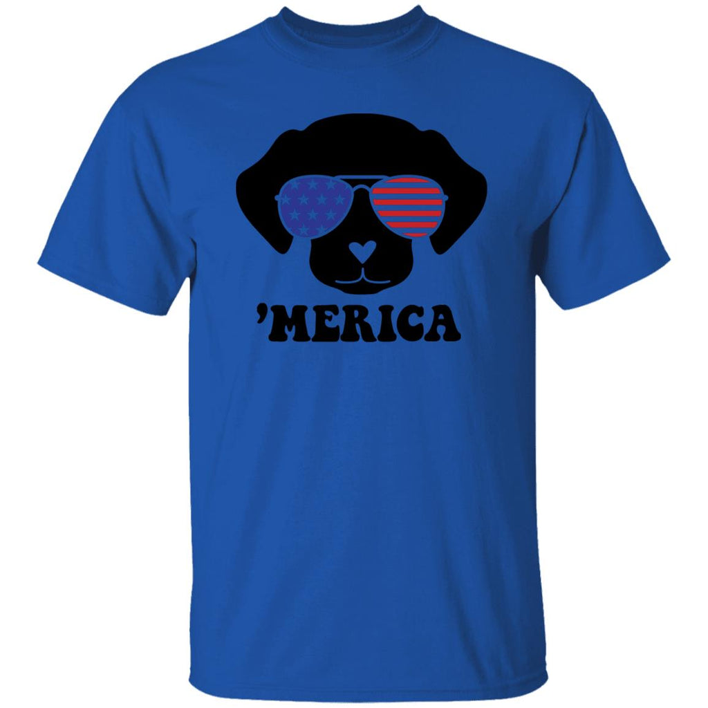 'Merica Doggo T-Shirt Royal Blue