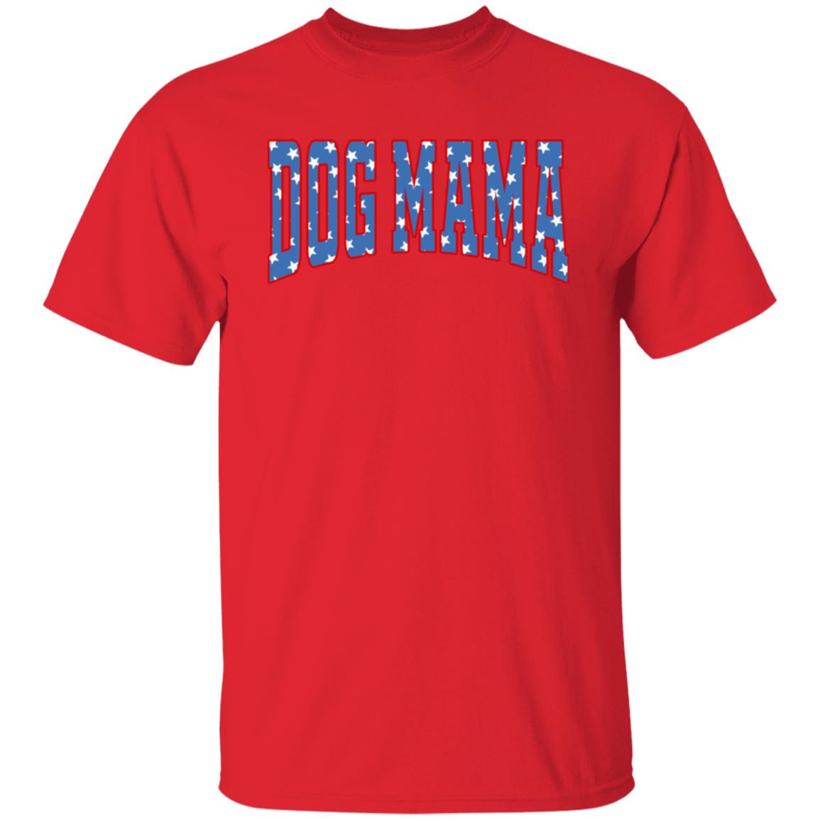 Patriot Dog Mama T-shirt Red