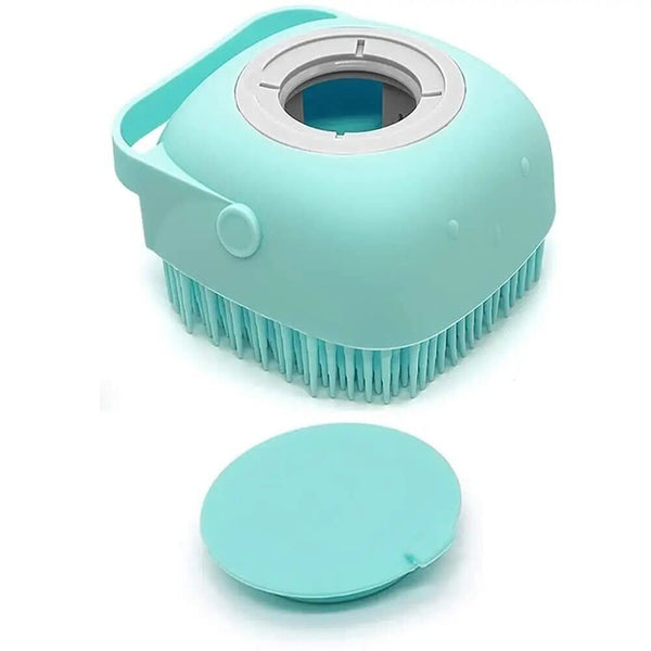 Soft Toothed Scrubbing Brush with Shampoo Dispenser