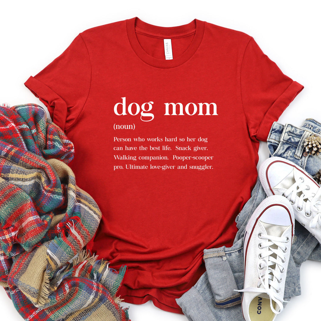 Dog Mom Definition Premium T-Shirt Red