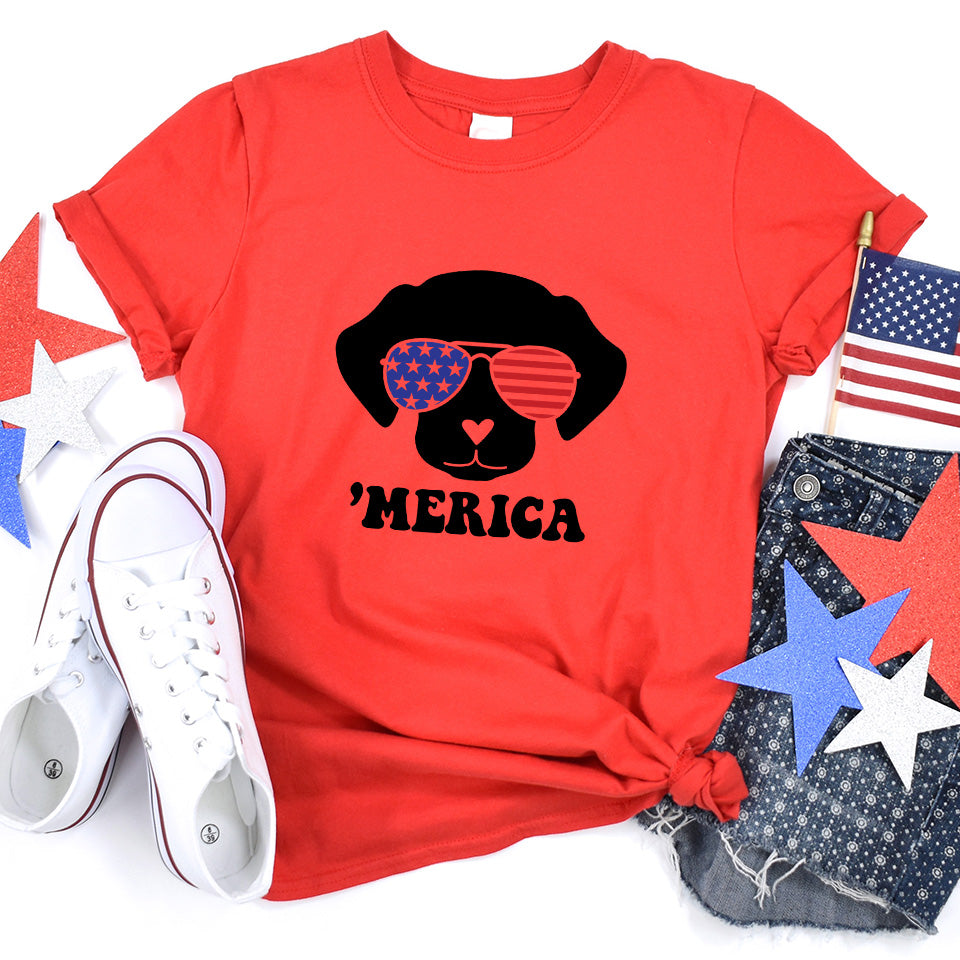 'Merica Doggo Premium T-Shirt Red