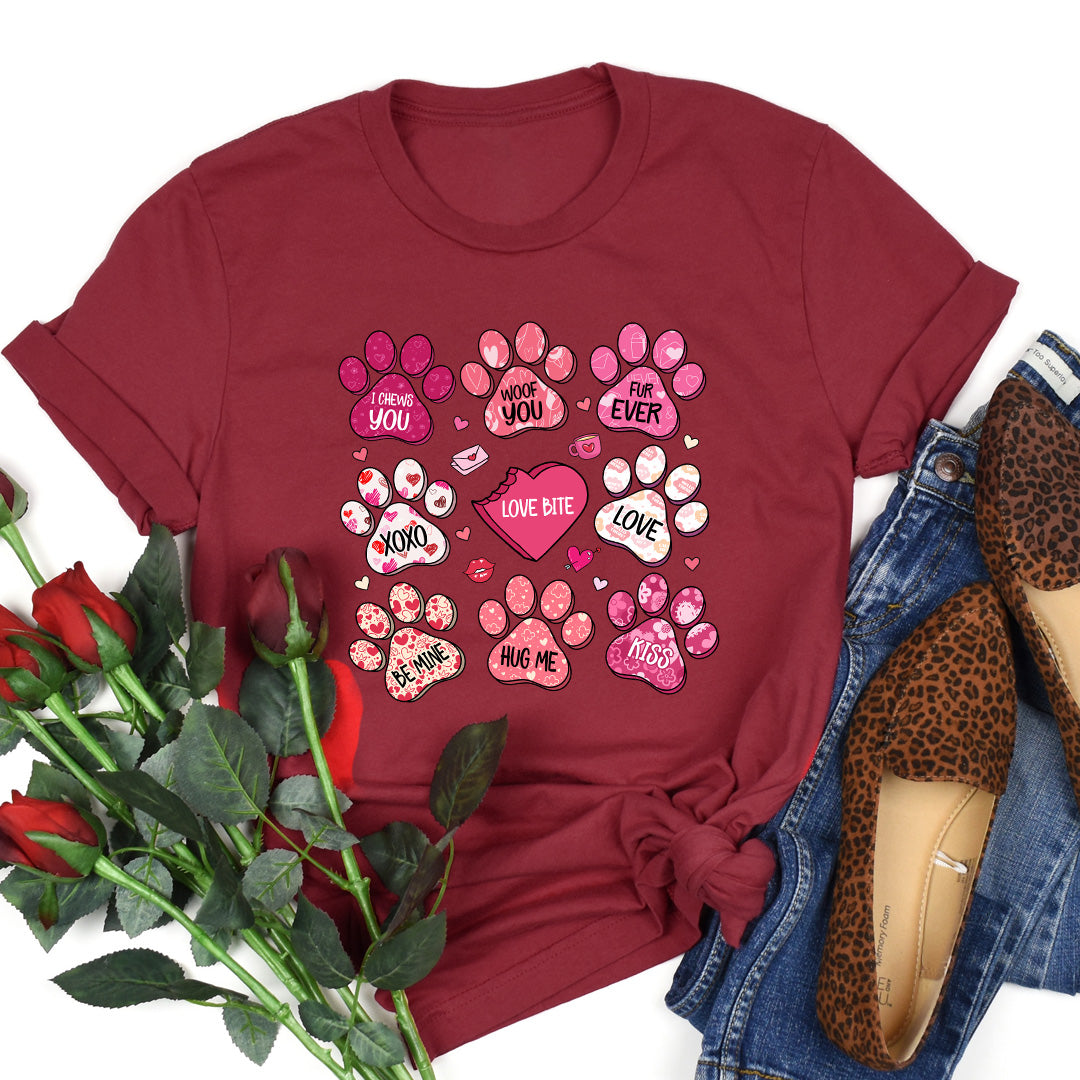 Valentine’s Conversation Paws Premium T-Shirt Cardinal