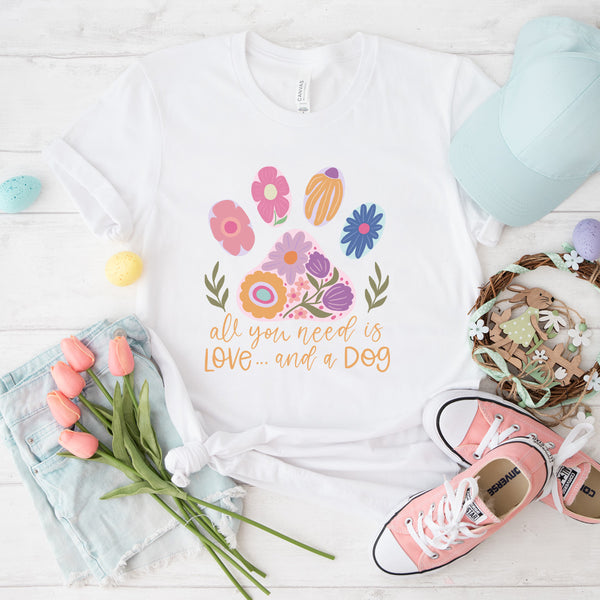 All You Need Is Love & A Dog Spring Flowers - 1218