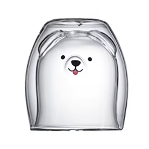 Double-Walled Glass Dog Mug - 8 oz