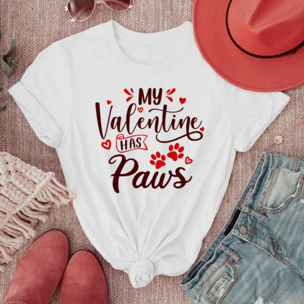 My Valentine Has Paws Premium T-Shirt