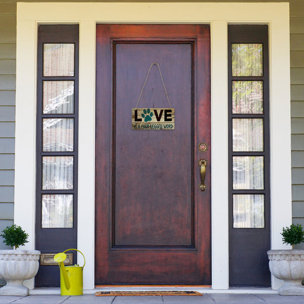 Bone Shaped Love Paw Sign