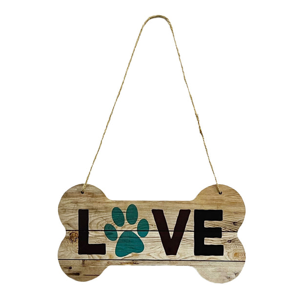 Bone Shaped Love Paw Sign