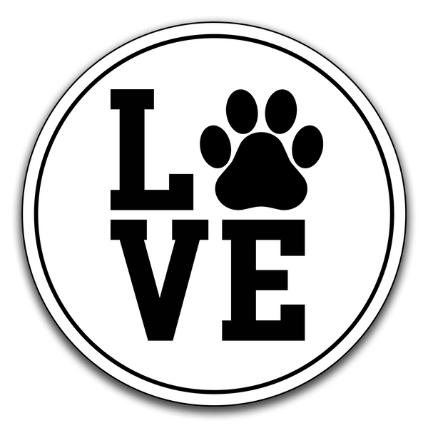 Love Paw Car Magnet