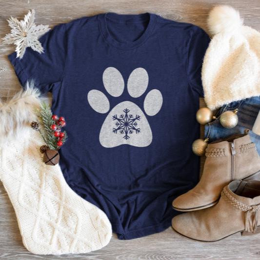 Snow Paw Premium T-Shirt Navy